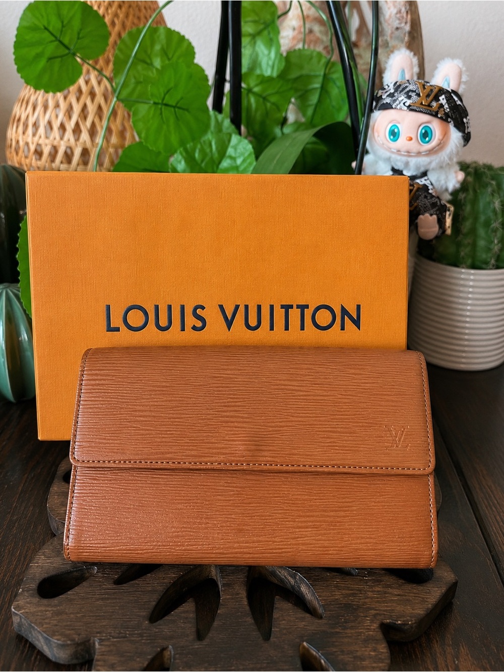 Louis Vuitton Tan/Cognac Epi Leather Envelope Wallet
